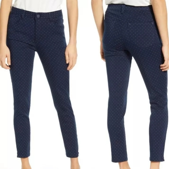 Wit & Wisdom L103Y4SL Ab-Solution Polka Dot Ankle Pants Skimmer High Rise Sz 2 - Picture 12 of 12
